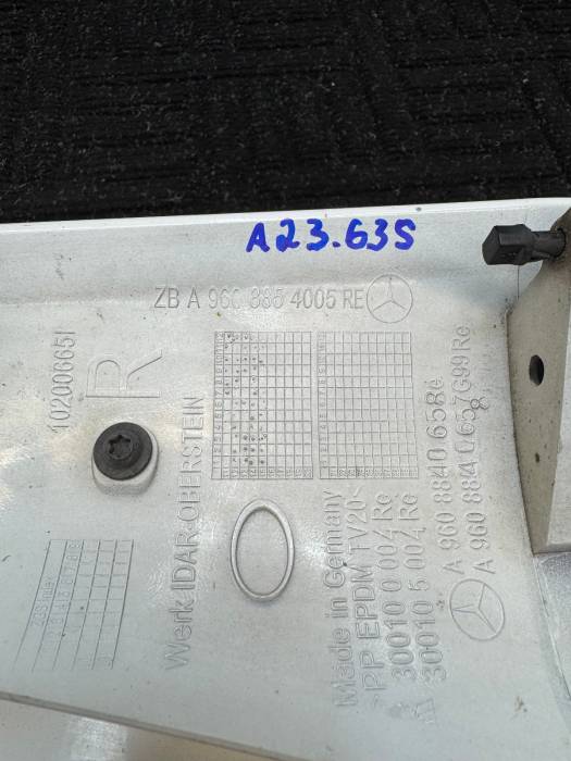 Mercedes Actros MP4 Headlamp Lower Trim Right A9608854005 White Used view 5