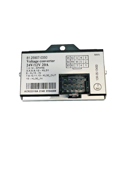 MAN TGX 24V to 12V 20A Voltage Converter 81259070350 81.25907-0350 Euro 6 Used Computers & Cruise Controls Computers & Cruise Controls