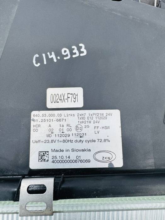 MAN TGS/TGX Headlight Left 81251016511 81251016511 81251016695 24V Euro 5/6 view 3