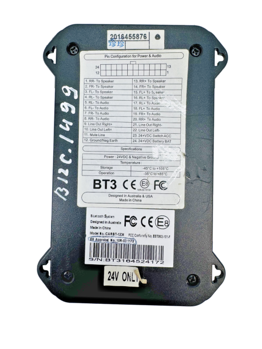 NSV BT3 Commercial Vehicle Bluetooth Audio Module ICART-1234 10R-031172 24V Used view 4