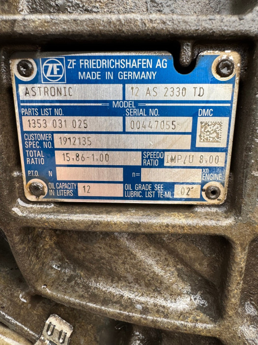 DAF XF Euro 6 ZF Astronic 12AS2330TD Gearbox 1912135 1353031025 Used