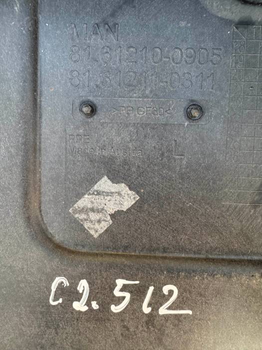 Man TGX/TG3 Front Axle Rear Mudguard 81612100905 81612110311 LH Euro 6 Used view 3