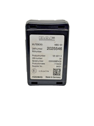 DAF XF106/CF MuteBox3 Control Unit 2025546 MBO-181 Euro 6 Used